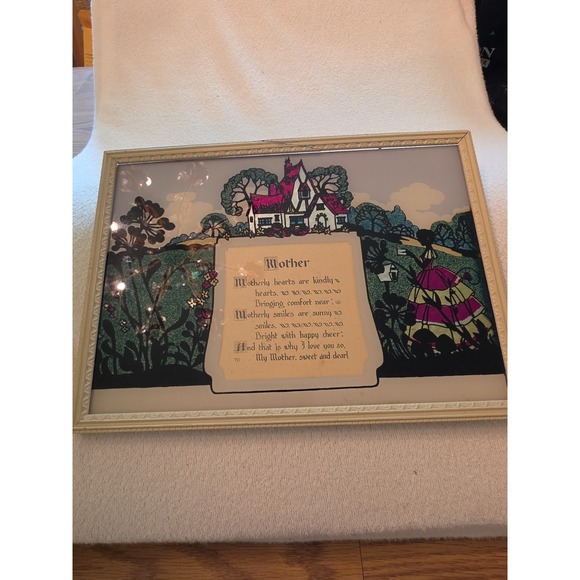 Other - Vintage 1930 Art Deco Mother Print Art Pub Co Chicago Framed Antique Poem